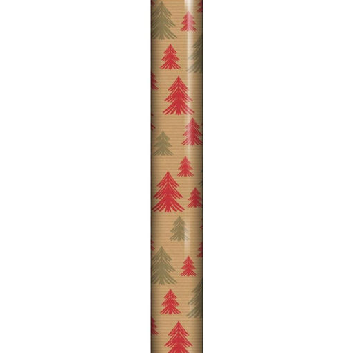 Picture of 3M CHRISTMAS KRAFT XMAS TREES WRAPPING ROLL